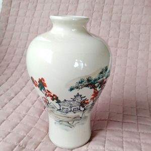 Vintage Oriental handcrafted ceramic vase.